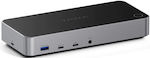 Satechi USB-A / USB-C Docking Station mit HDMI/DisplayPort 4K PD Ethernet und Verbindung 3 Monitore Gray (ST-D4KTM-EU)