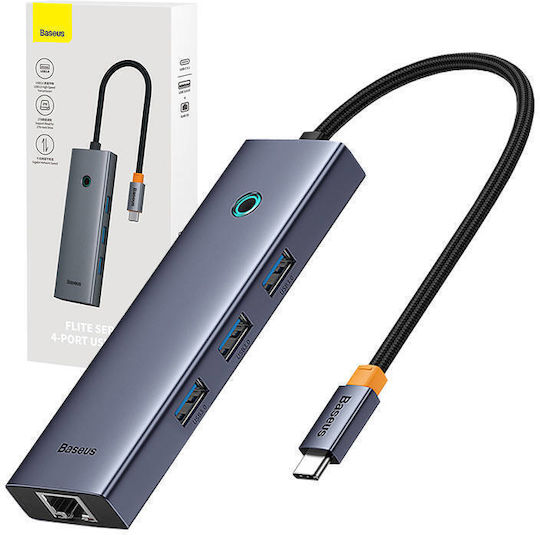 Baseus UltraJoy Hub 3 Ports USB 3.0 with USB-C Connection Gray