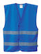 Portwest Men's Safety Vest with Reflective Tapes Blue