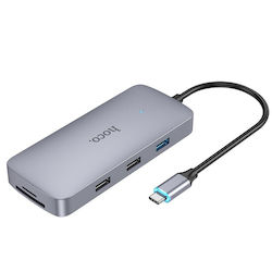 Hoco HB33 Easy USB-C Докинг станция с HDMI 4K PD Етърнет