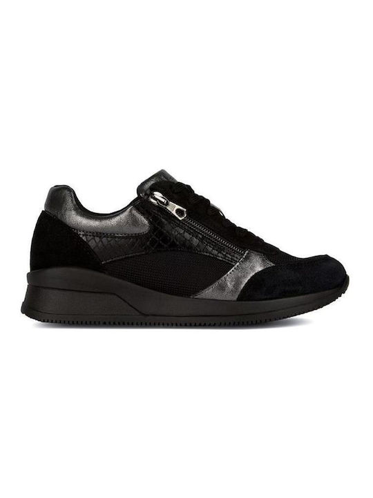 Geox Haleney Γυναικεία Sneakers Μαύρα