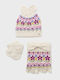 Kids Beanie Set with Scarf & Gloves Knitted Multicolour