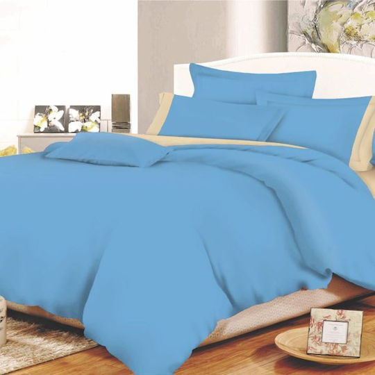 Le Blanc Sheet Sets Double 200x240cm. Cotton Line Light Blue 4pcs