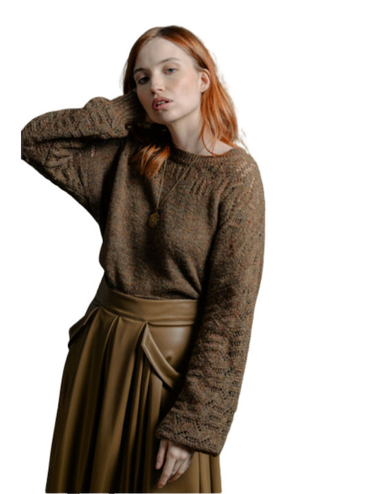 Molly Bracken Women's Long Sleeve Sweater Khaki