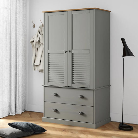 Doppeltür Kleiderschrank Gray 90x55x176cm