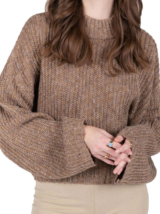 24 Colours Women's Long Sleeve Sweater Brown