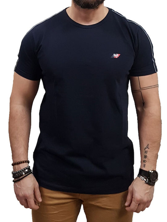 Mrt Martini T-shirt Bărbătesc cu Mânecă Scurtă Albastru marin