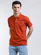 Polo Kurzarmbluse Rot