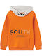 Kids Sweatshirt with Hood and Pockets Orange