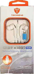 Technovo Earbuds Handsfree με Βύσμα Lightning Λευκό Technovo Earbuds Handsfree με Βύσμα Lightning Λευκό