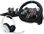 Logitech Steering Wheel with Pedals for PC / PS4 / PS5 with 900° Rotation (991-000486)