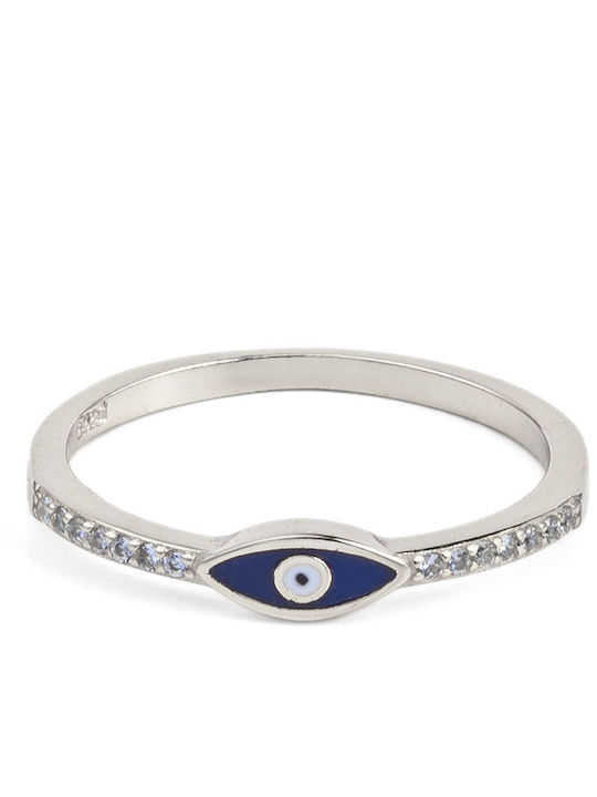 George Art Jewels Γυναικείο Δαχτυλίδι με Ζιργκόν από Ασήμι Επιχρυσωμένο