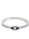 George Art Jewels Γυναικείο Δαχτυλίδι με Ζιργκόν από Ασήμι Επιχρυσωμένο