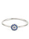 George Art Jewels Γυναικείο Δαχτυλίδι Βεράκι με Ζιργκόν από Ασήμι Επιχρυσωμένο