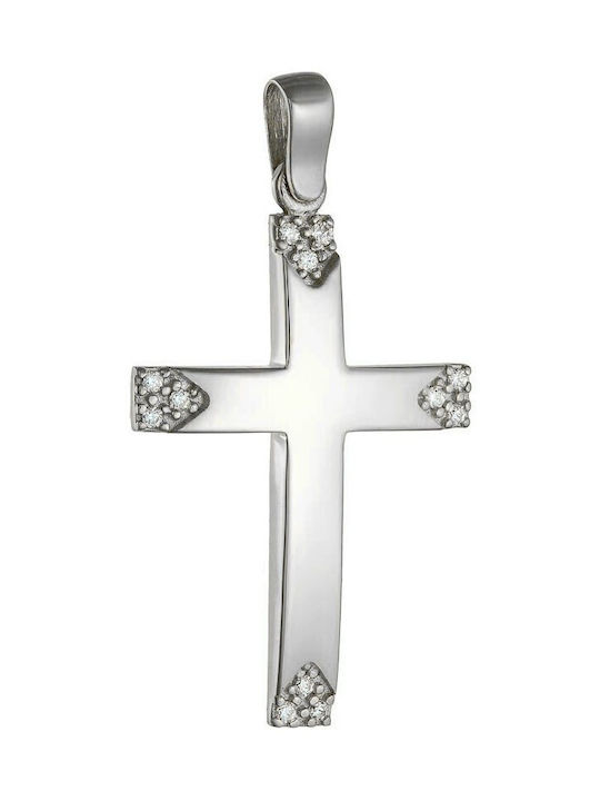 Papadopoulos Gold Damen Weißgold Kreuz 14K