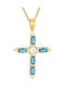 Katsigiannis Women's Gold Cross 14K with Chain