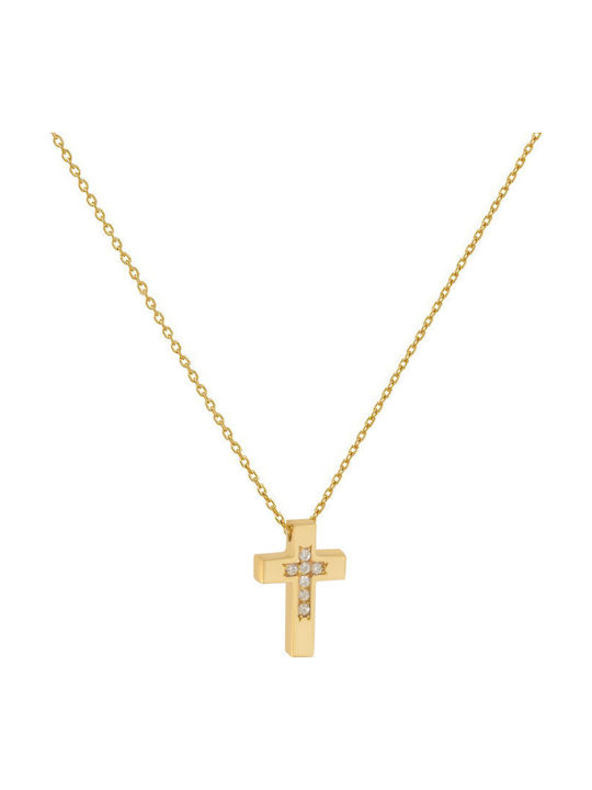 Katsigiannis Gold Kreuz 14K mit Kette