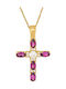 Katsigiannis Women's Gold Cross 14K with Chain
