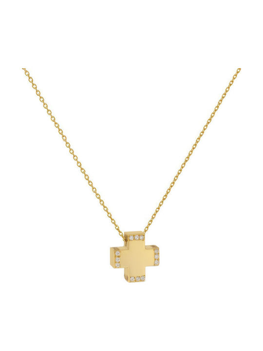 Katsigiannis Gold Kreuz 14K mit Kette