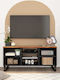 TV Stand Wooden Black L100xW33xH46cm