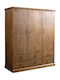 Lindley Τρίφυλλη Ντουλάπα 154x57x180cm