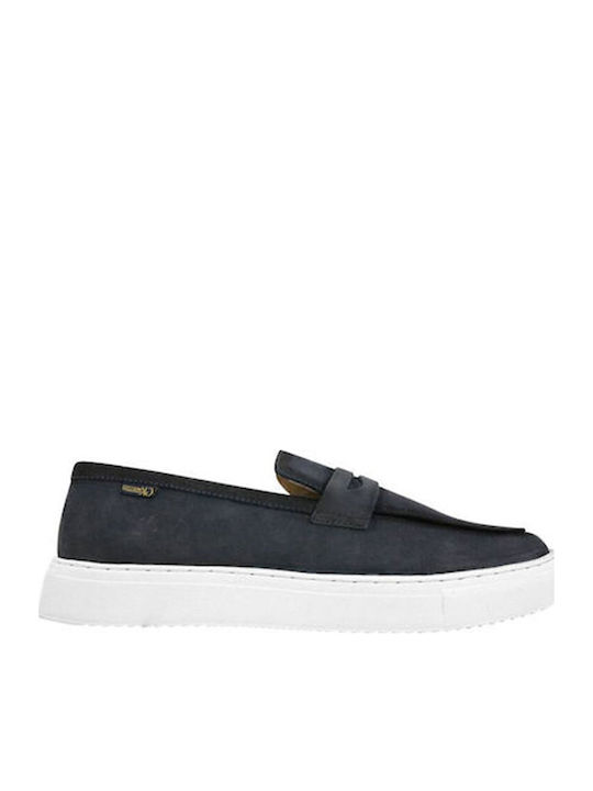 Men's Leather Loafers Blue