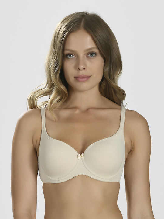 NBB Lingerie Μπεζ Σουτιέν χωρίς Ενίσχυση με Μπα...