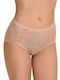 Дамско Слип с дантела Бежов