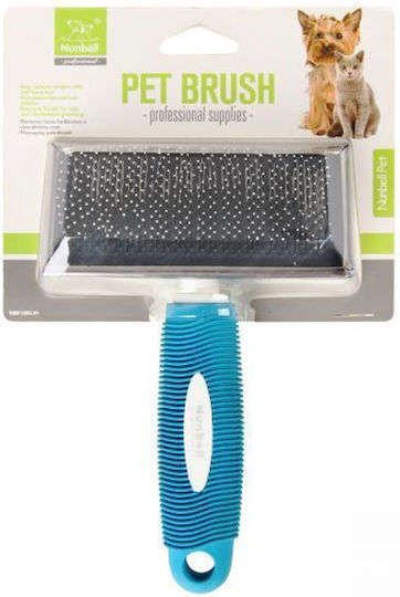 Nunbell Pet Χτένα Small Σκύλων για Περιποίηση Τριχώματος Μπλε