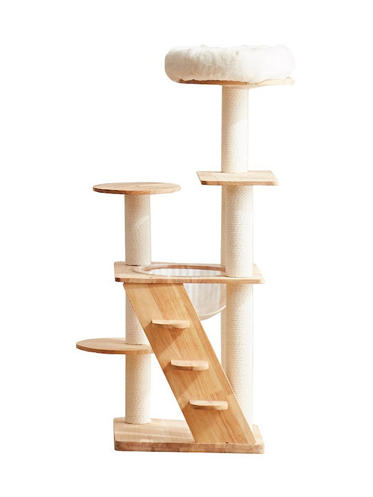 Pet Interest Cat Playground Ονυχοδρόμιο Γατόδεντρο Διάφανο 4 επιπέδων 48x48x130εκ.