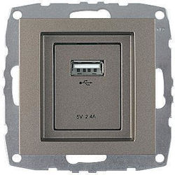 Mono Electric Steckdose mit 1 USB-Anschluss
