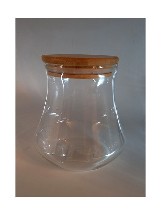 Karvounis General Use Glass Jar with Airtight Lid Transparent 750ml 1 Piece