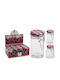 ArteLibre General Use Vase with Lid Metallic Transparent 90ml 1 Pieces