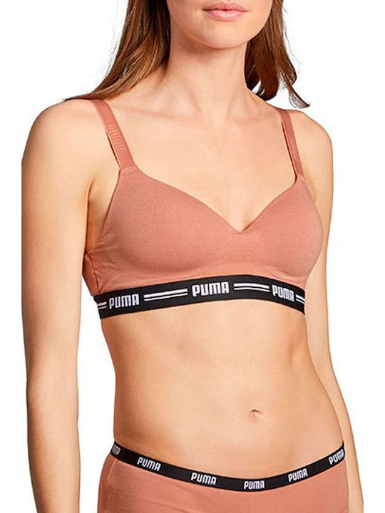 PUMA Women's Bra with Light Padding Beige