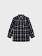 Mayoral Kids Checked Shirt Blue