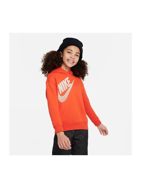 Nike Детски Суичър с Качулка Червен NSW