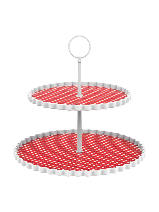 Plastic Dessert Tower Stand Red