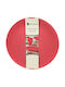 Procos Plate Shallow Plastic Red with Diameter 25cm 2pcs