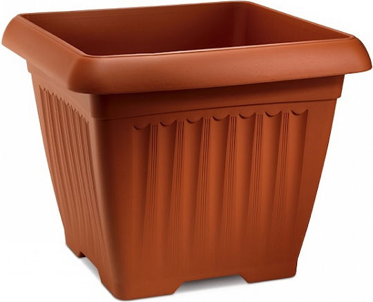 Miltoplast Geramica Dilos Γλάστρα Πλαστική Τερακότα 51x51x44εκ.