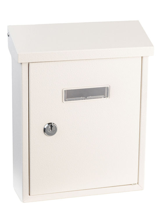 Γραμματοκιβώτιο Πολυκατοικίας Inox σε Λευκό Χρώμα 20x6.5x25.5cm