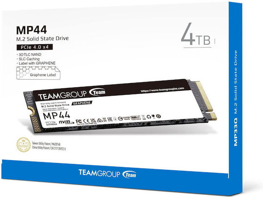 TeamGroup MP44 Graphene SSD 4TB M.2 Type with PCI Express 4.0 Connection PS5 Compatible TM8FPW004T0C101