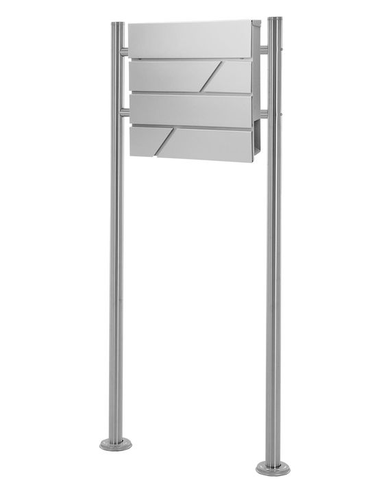 ML-Design Außenbereich Briefkasten Inox in Gray Farbe 37x11x37cm