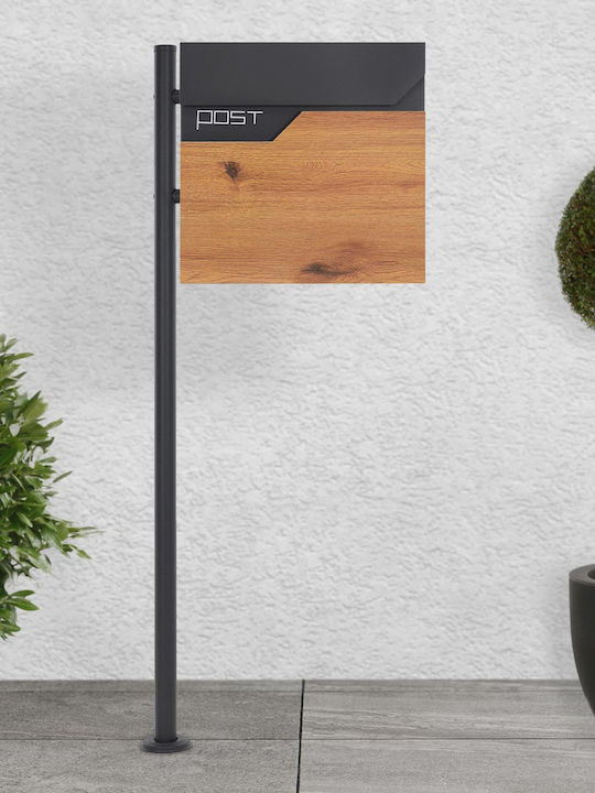 ML-Design Outdoor Mailbox Inox in Gray Color 37x37x11cm