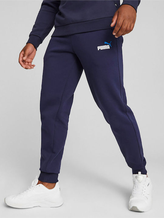 PUMA Logo Pantaloni de trening cu Elastic Albastru