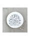 Synchronia Round Ceramic Coaster White 9.8cm