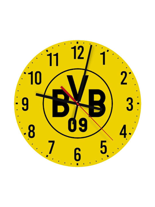Koupakoupa Silent Wall Clock Wooden Yellow
