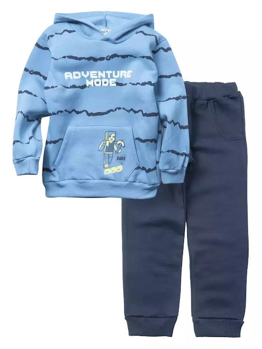 Nek Kids Wear Kids Sweatpants Set Light Blue 2pcs