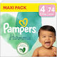 Pampers Harmonie Πάνες με Αυτοκόλλητο No. 4 για 9-14kg 74τμχ