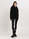 Women's Sweatshirt Hooded Black
