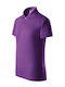 Kids Top Short-sleeved Purple Pique